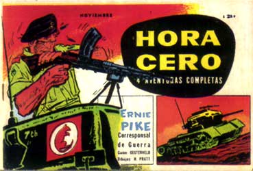 Hora cero, un ejemplar con portada de Hugo Pratt